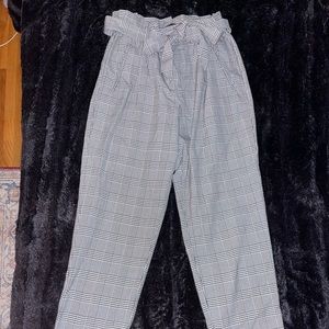 Plaid Zara pants, excellent condition.